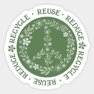 Recycle Reuse Reduce Sticker